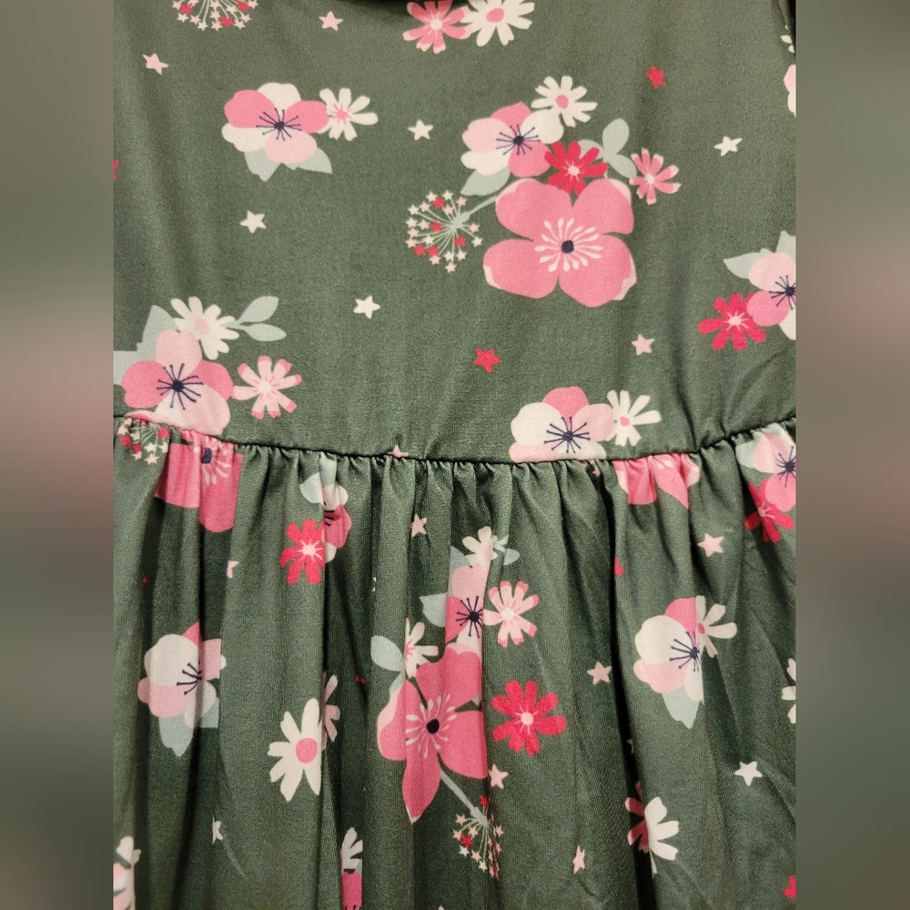 NWOT Long Sleeve Floral Girls Dress 6/7 - Picture 6 of 7